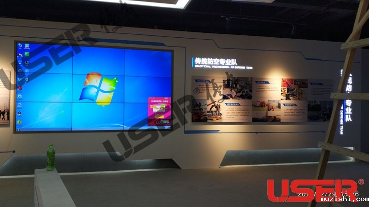 天津某大学46寸3.5mm拼缝3X3拼接屏项目